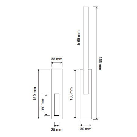 Zen 1615 MN Pull-Up Handle Linea Calì of Italian Design