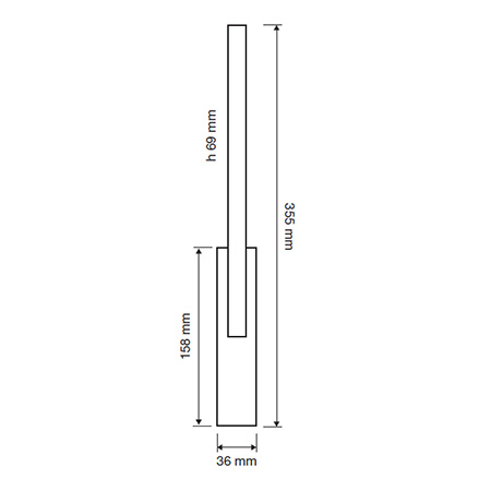 Zen 1615 MC Maniglione per Alzante Scorrevole Linea Calì in Stile Moderno Minimalista