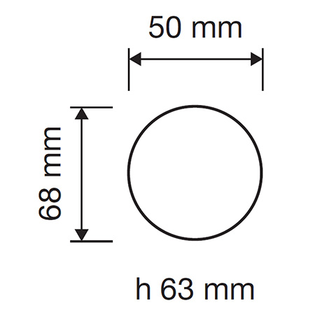 Flavia 685 RO 102 AN Calì Line Türknopf aus Messing mit weißem Griff aus Porzellan