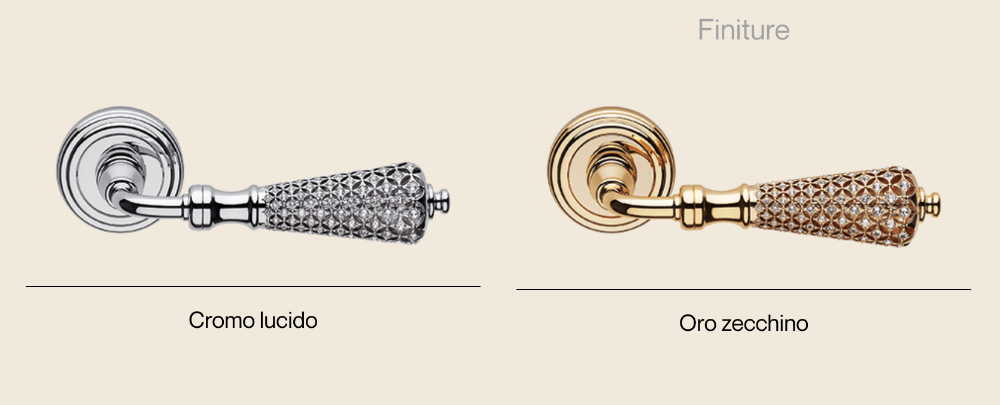 Sogno Linea Calì - Maniglia con Swarovski - Finiture Ottone