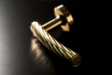 Fusilla Creative Handle for Door on Rosette by Designer Alessandro Dubini for Mandelli