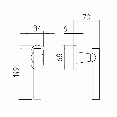 window handle dk juno mandelli cement