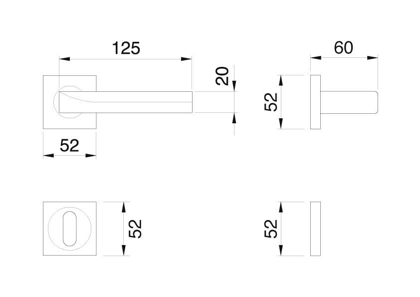 Manital Trendy Scheda Dimensionale Design Maniglie