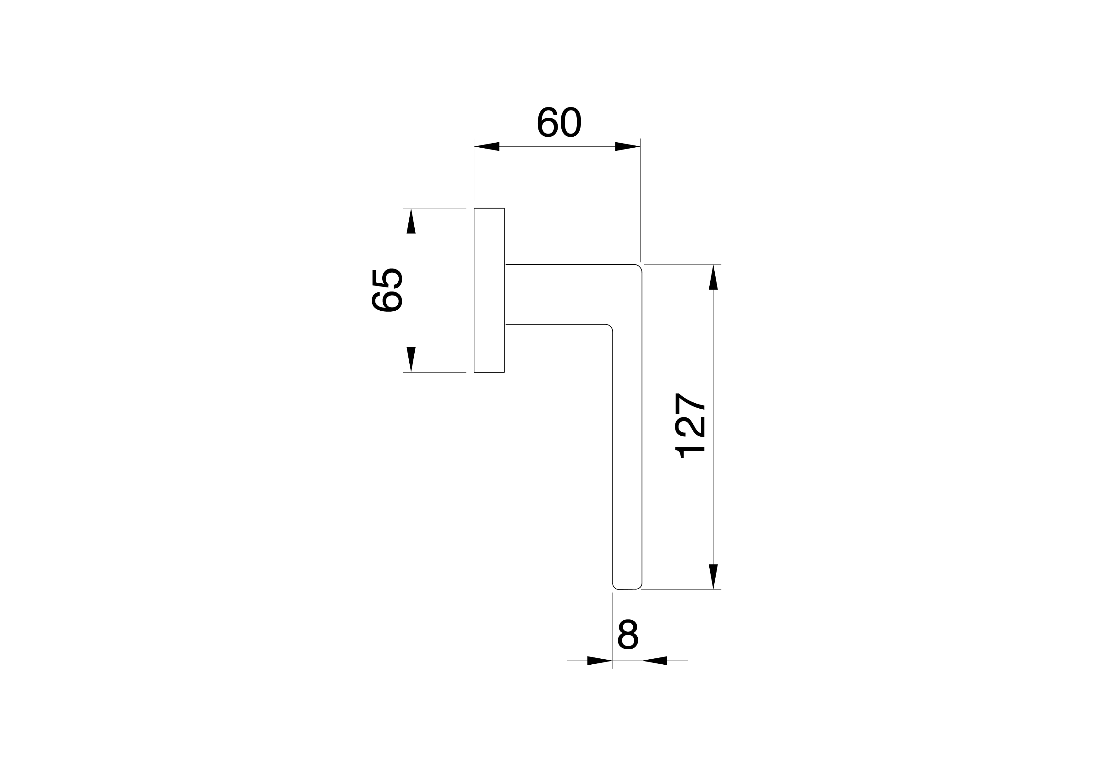 Manital techna maniglia Scheda Dimensionale finestra martellina Manital techna maniglia Scheda Dimensionale finestra martellina