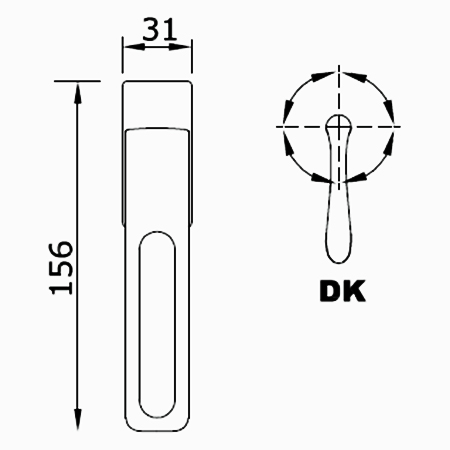 mariani window handle dimension SUN 2 Qbe