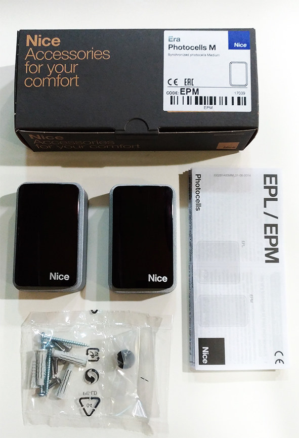 Nice Photocells EPM Pair for Outdoor Use Fixed and Synchronized