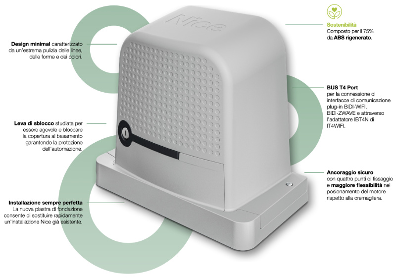 Nice Robo600 - Motor para cancelas correderas