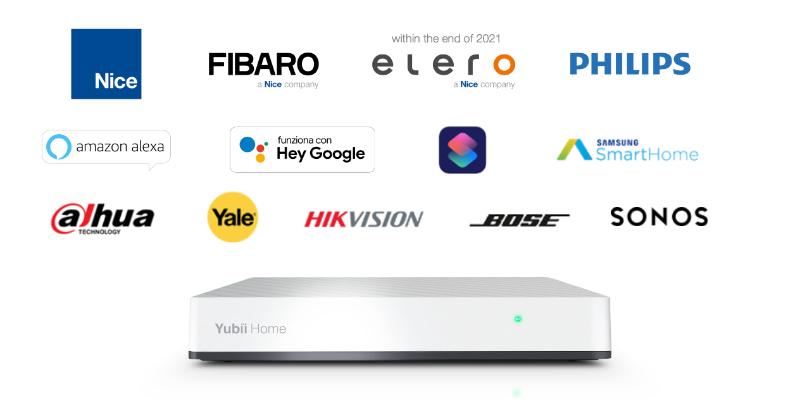 Compatibilità di Yubii Home: automatismi Nice, Fibaro, elero e molti altri