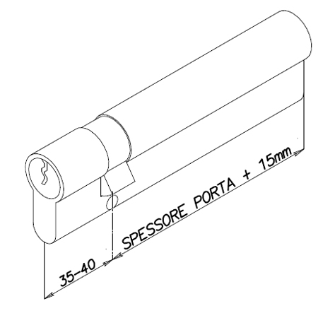 Double cylinder length with subplate