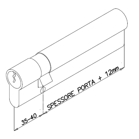 Double cylinder length without subplate