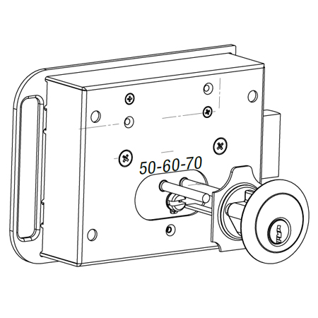 Inserimento cilindro staccato per portoni in legno