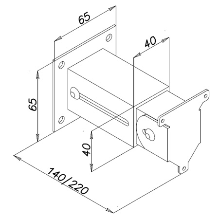 Supporto Telescopico di Fissaggio Elettromagnete a Parete o a Pavimento 01740 Opera