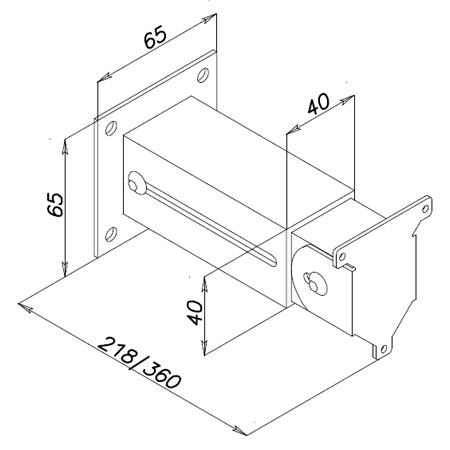 Supporto Telescopico 218 mm di Fissaggio Elettromagnete a Parete o a Pavimento 01740M Opera