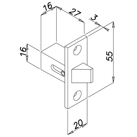 Latch Lock for Electric Strikes Omnia Series Opera 08710