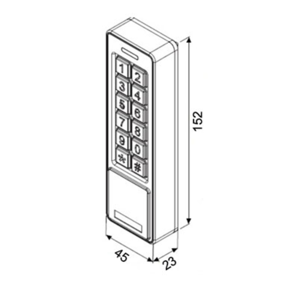 Tastiera a Codice con Lettore RFID - 57301 Opera