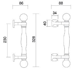Maniglione Pasini Misure Giava