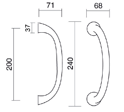Maniglione in Ottone Made in Italy PFS Pasini Giza