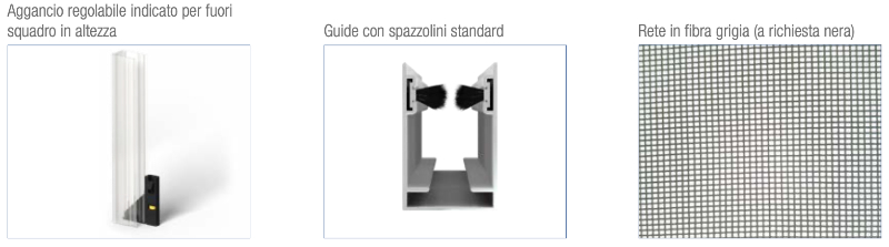 Accessori compresi nella zanzariera Pasini VESTA V40 S