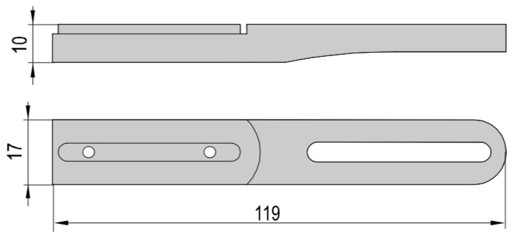 Bracket Extension for Zelus Stop Automatic Shutter Pettiti Giuseppe