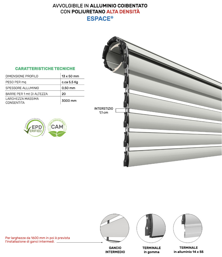 Espace Pinto - Aluminium-Rollladen mit hochdichtem Polyurethan