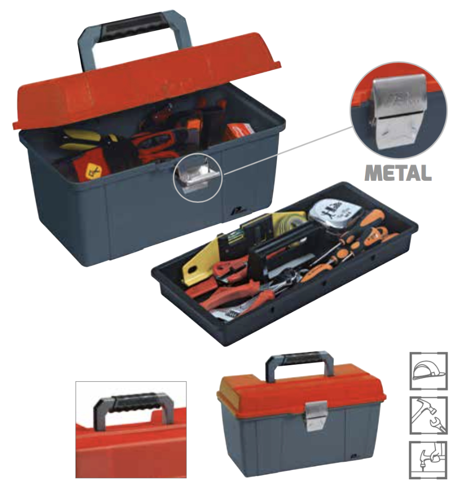 451 Plano caja de herramientas de metal