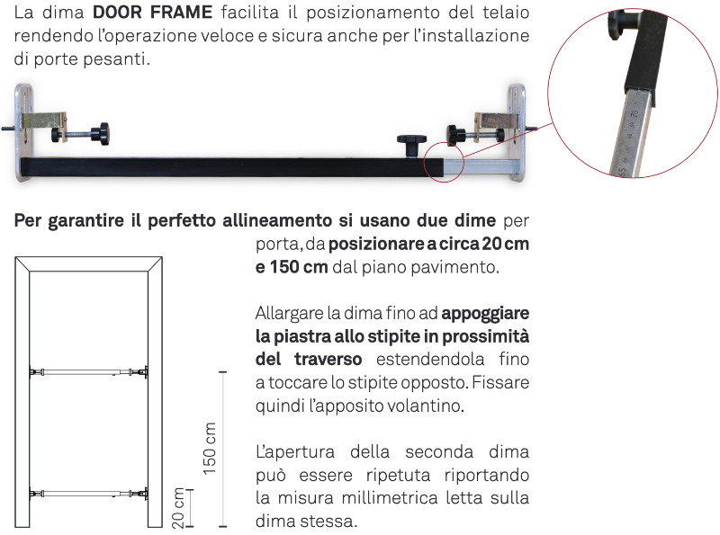 dima door frame posaclima - misure