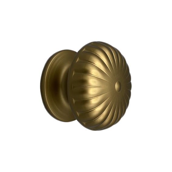 Pomolo decorato fisso in alluminio anodizzato finitura bronzo satinato