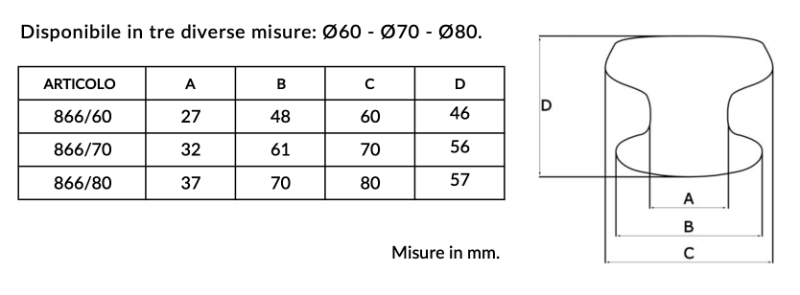 Pomolo per Porta Fisso - Saguatti 866 - Forma Scavata - in Alluminio Verniciato