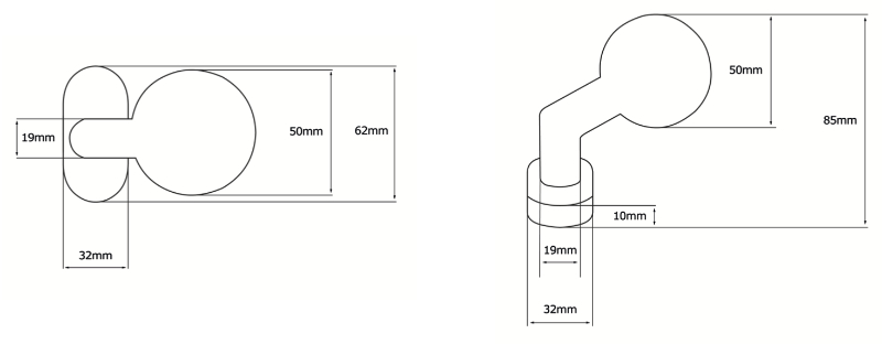 Topes de 10mm PVC 10 unidades Blanco RAL 9010