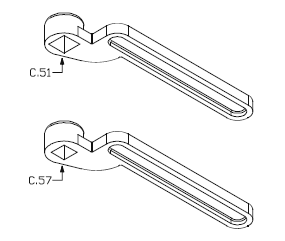 Speedy 30102 Crank for Floor Swing hole