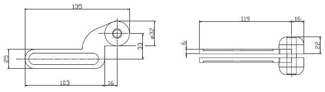 Speedy 30200 Crank for Floor Swing measures