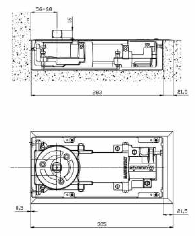 Speedy M25 door closer attached door