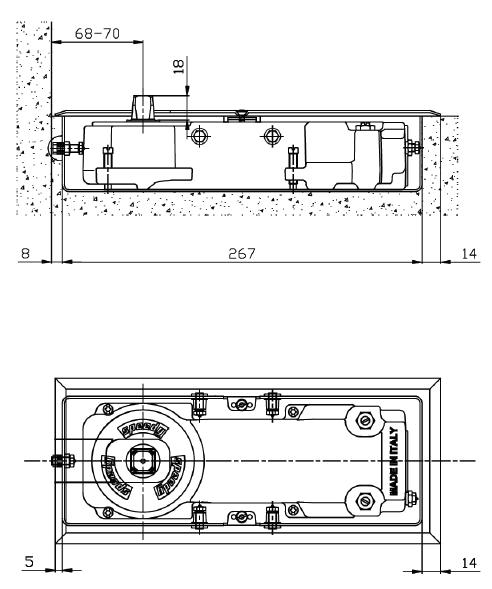 m60 speedy wall mounted door closer