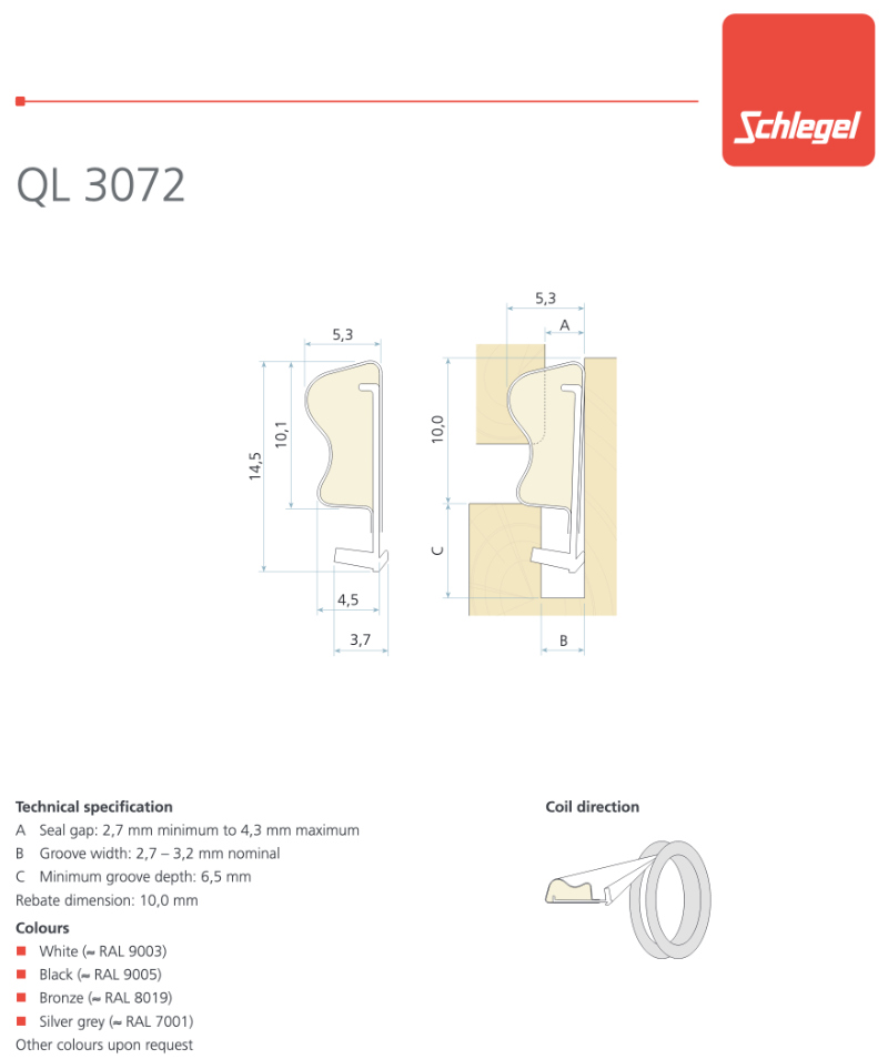 Guarnizione Schlegel QL 3072