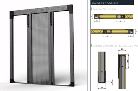 Pleated Insect Screen with Bilateral Opening 04