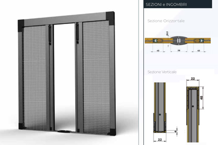 SharkNet Central Opening Pleated Flyscreen 04 for Balconies and Patio Doors