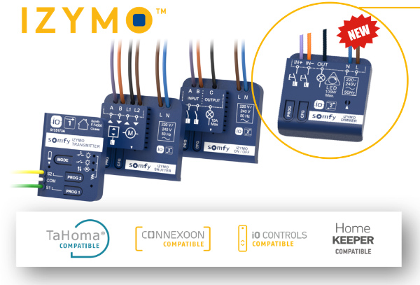 Somfy Izymo Led Dimmer Receiver IO Micromodule for Light Bulbs