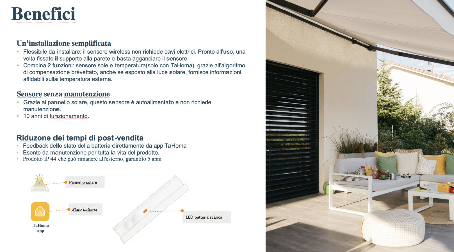 Sunteis io Somfy - Capteur de soleil et de température - pour rideaux et volets intelligents Sunteis io Somfy - Capteur de soleil et de température - pour rideaux et volets intelligents