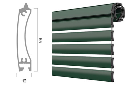misure della stecca avvolgibile in alluminio double space