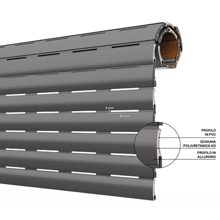 tapparella AriaLuceTherm Pinto in plastica PVC e alluminio coibentato