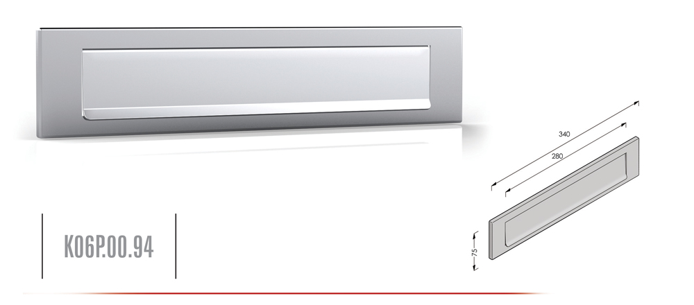 Placca per bucalettere in acciaio inox - Linea Tropex Design