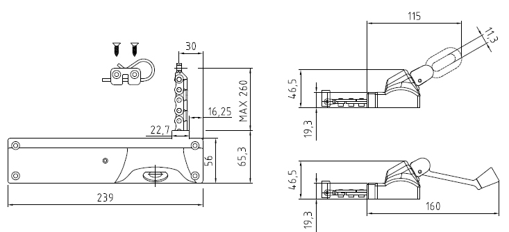 Cat Ultraflex UCS - Attuatore Manuale a Catena con Manovella