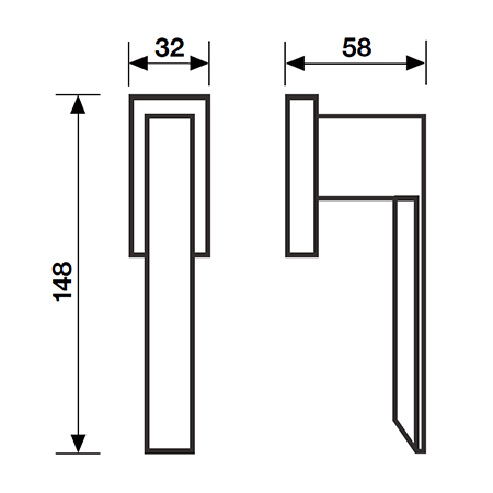 measure handle for windows h1045 bess Valli&Valli Japanese design