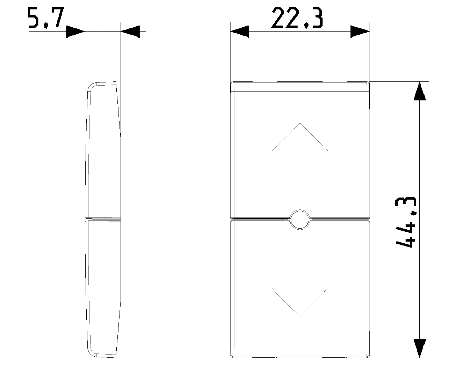 Due Mezzi Tasti 1 Modulo Simboli Frecce 14755 Plana Vimar