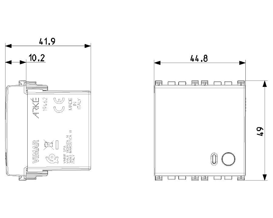 Smart Card Reader NFC / RFID Connected IoT 19462 Arké Vimar