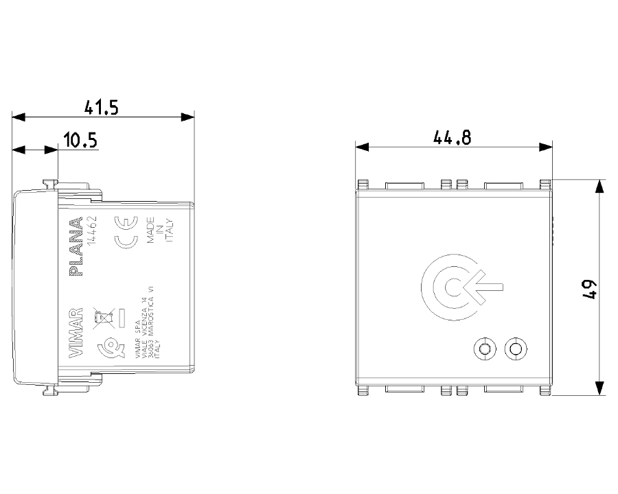 Fuoriporta NFC/RFID Connesso IoT Bianco 14462 Vimar
