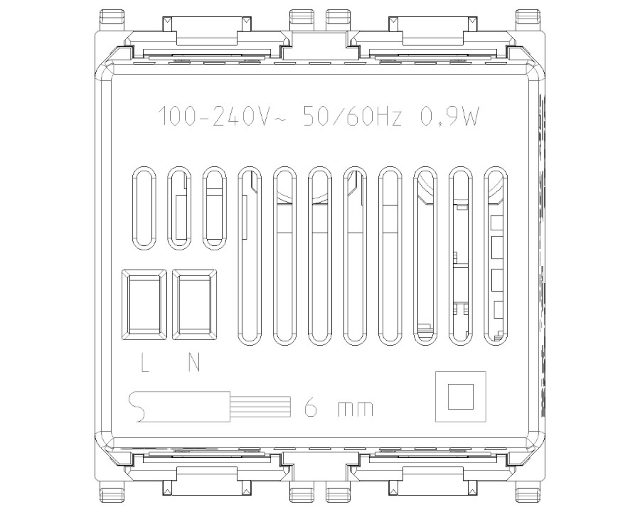 Termostato VIMAR rotella 100-240V 2M bianco