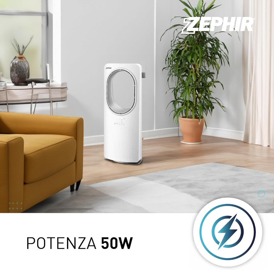 Ventilatore a Torre Senza Pale Zephir PH88BL