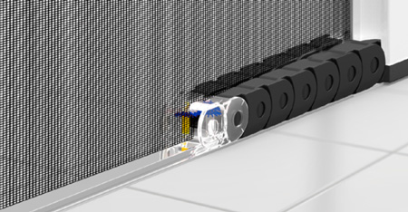 Moustiquaire avec 2 portes à installer sur des murs non carrés sans guide au sol Zanzar Free Type