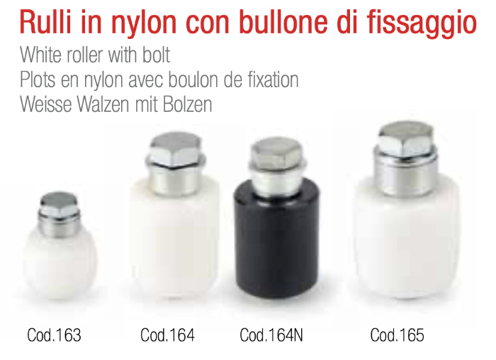 Rullo in Nylon con Bullone di Fissaggio per Cancello Scorrevole